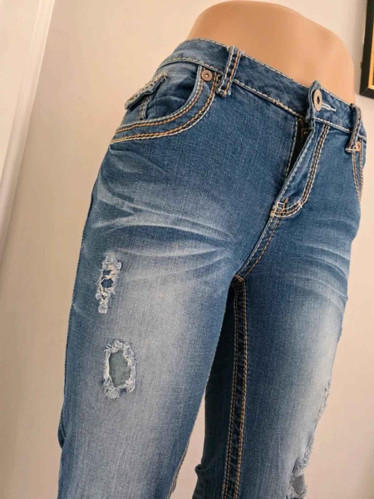 Vintage Y2K Amethyst Mid Rise Bootcut Jeans UK Size 14