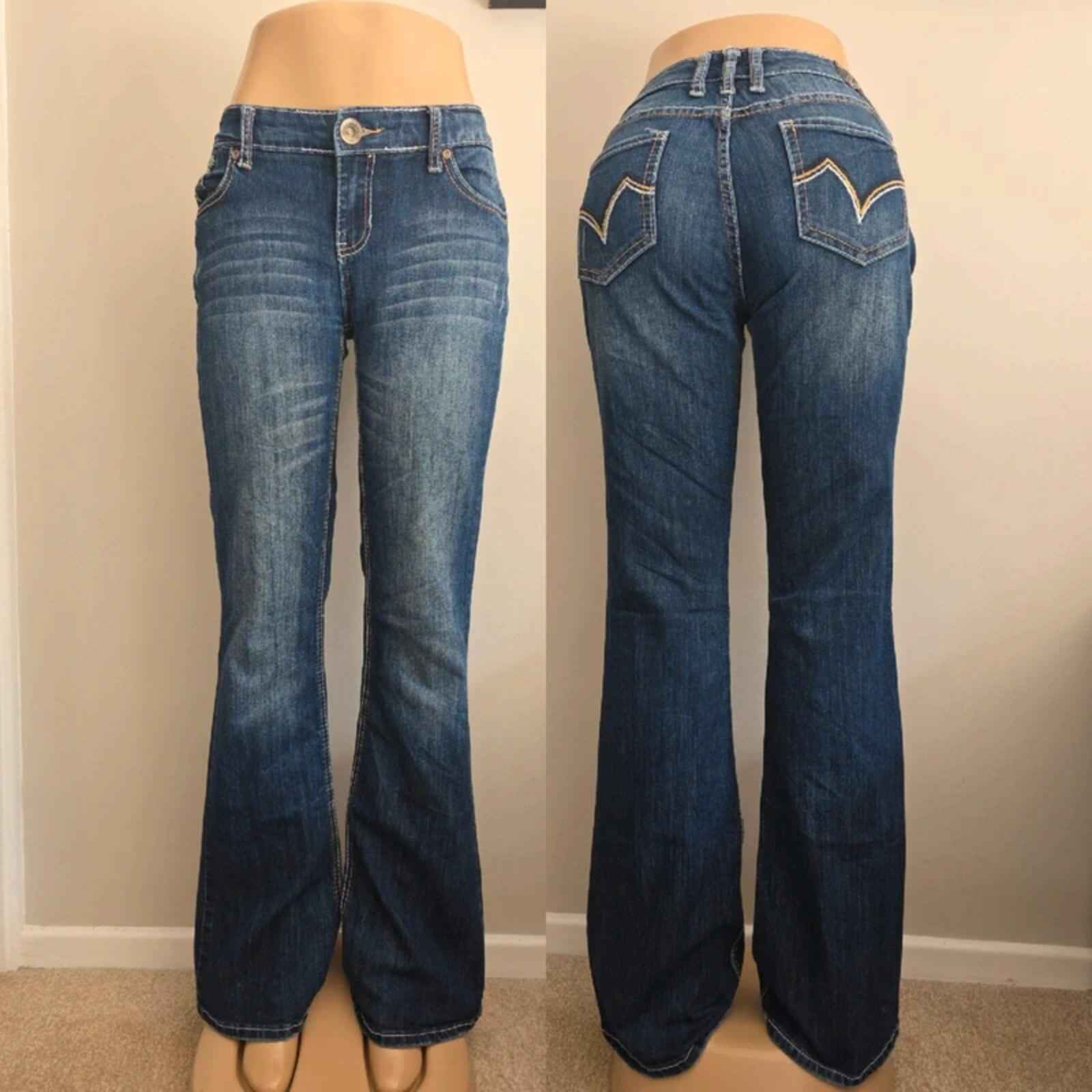 Vanity Low Rise Bootcut Vintage Y2K Jeans UK Size 8/10 Tall