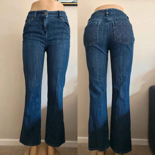 Dana Buchman Mid Rise Bootcut Vintage Y2K Jeans UK Size 8/10 Petite