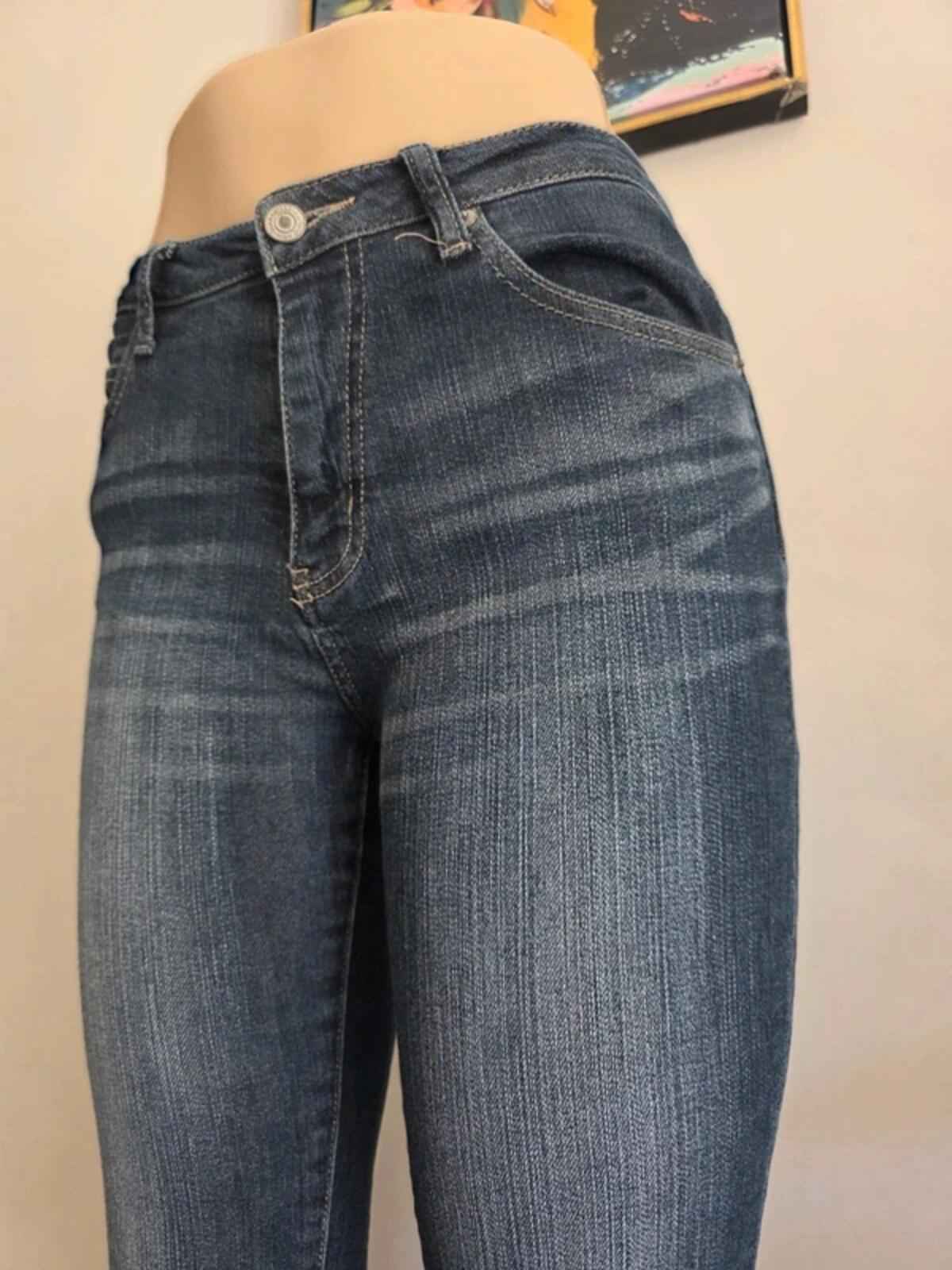 Vintage Y2K Japanese Mid Rise Cropped Jeans UK Size 8