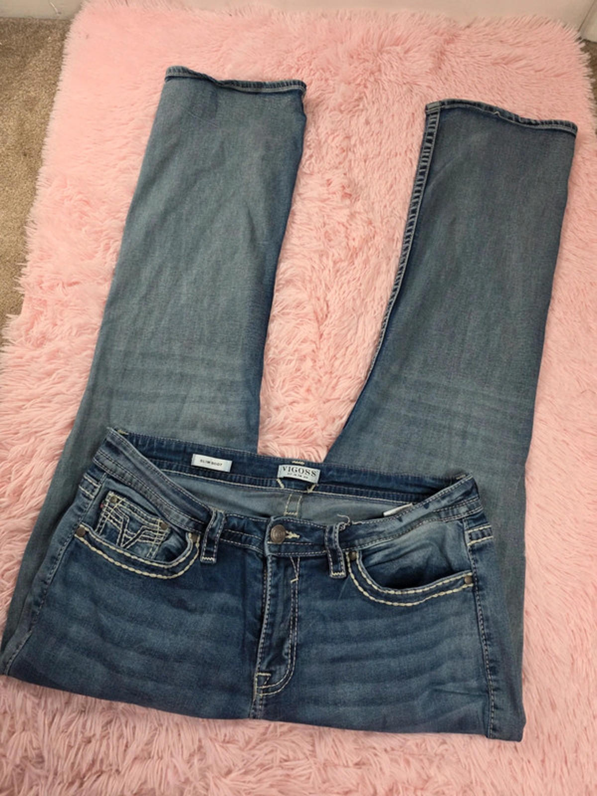 Vintage Y2K Vigoss Mid Rise Slim Boot Jeans UK Size 18 Tall