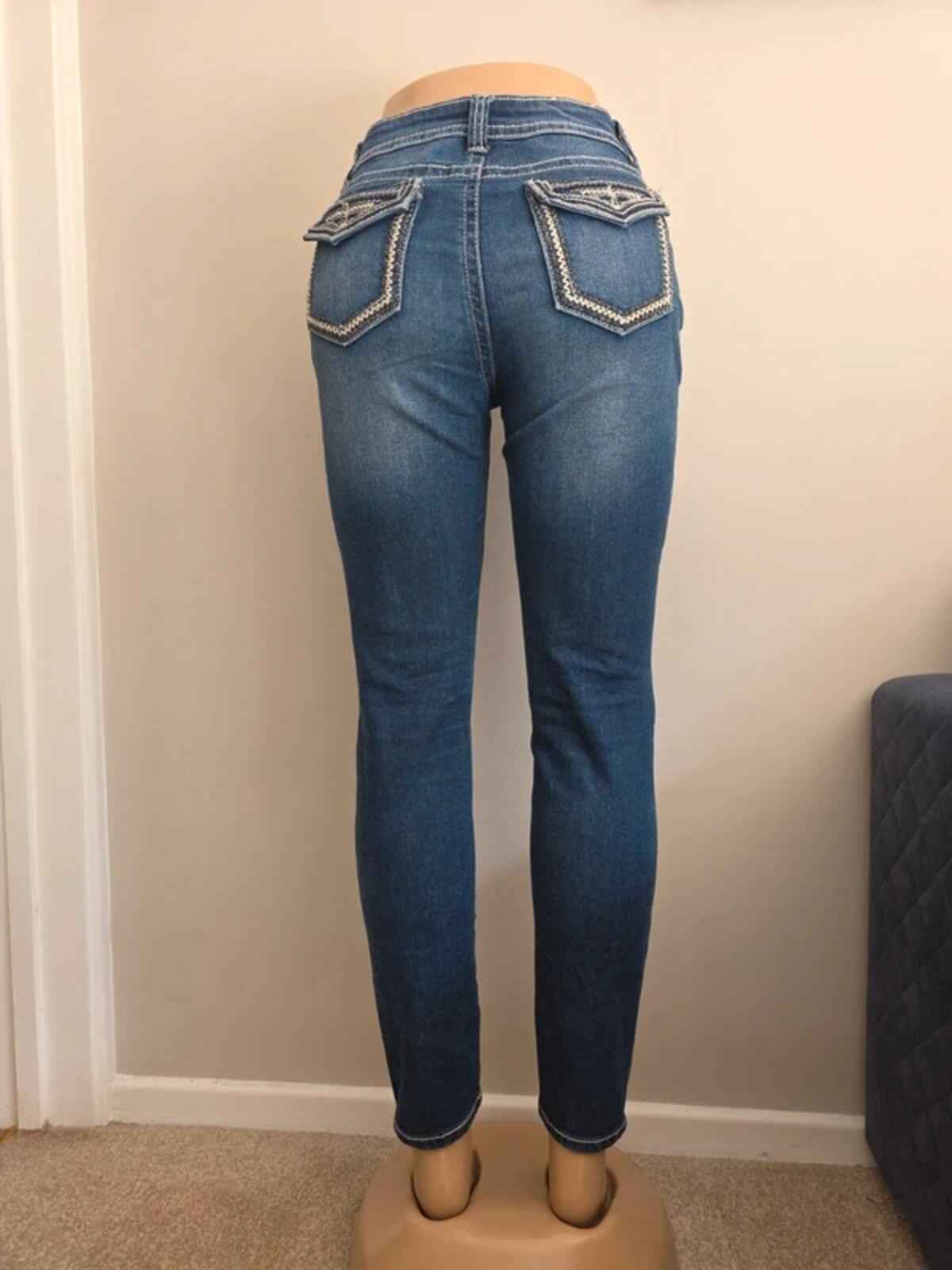 Vanilla Star Mid Rise Skinny Vintage Y2K Jeans UK Size 10 Petite
