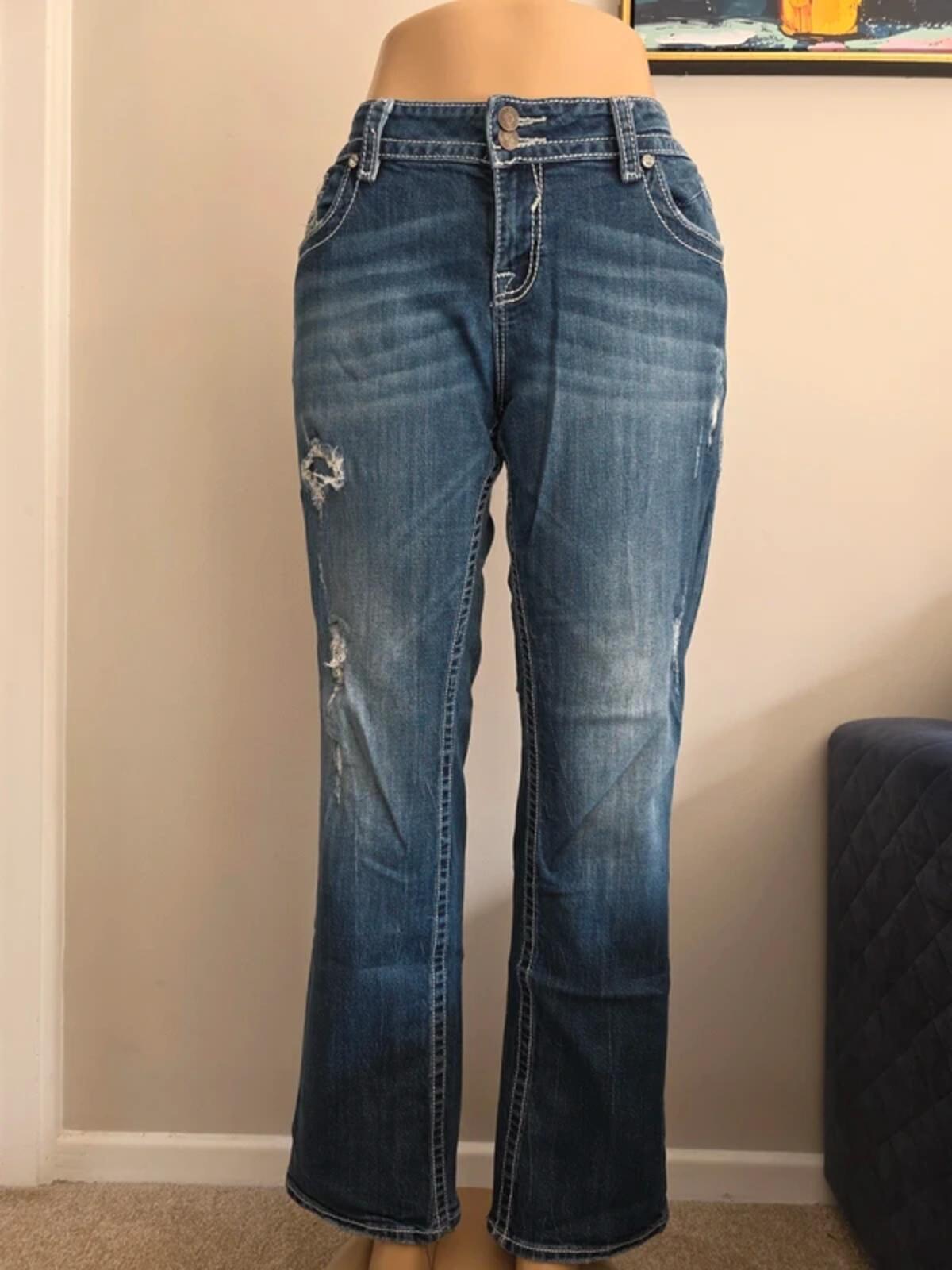 Vigoss Mid Rise Straight Relaxed Vintage Y2K Jeans UK Size 18