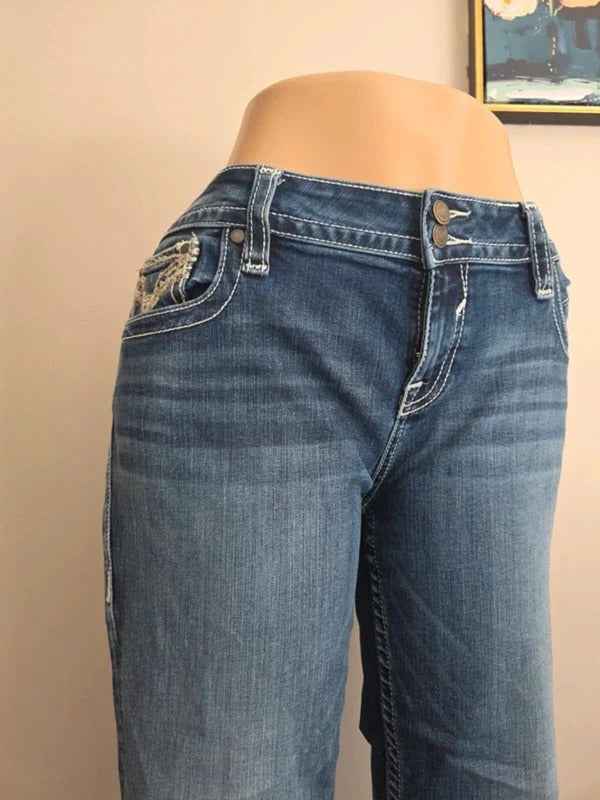 Vigoss Mid Rise Capri Vintage Y2K Jeans UK Size 18