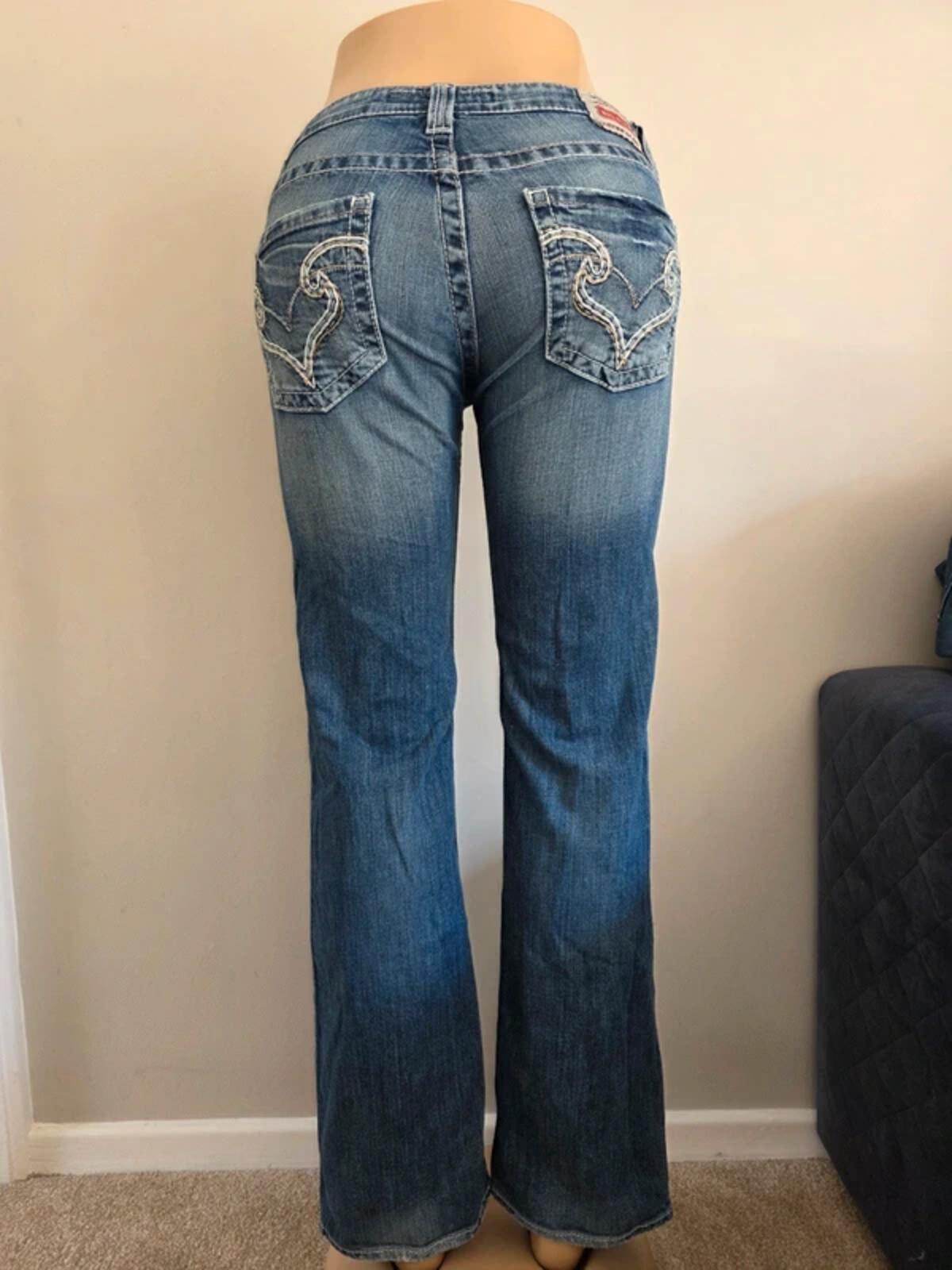Big Star Ultra Low Rise Bootcut Jeans UK Size 8