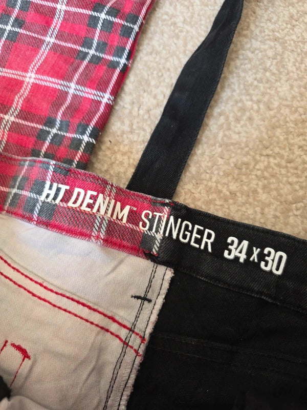 HT Denim Stinger Mid Rise Skinny Cargo Jeans UK Size 10/12