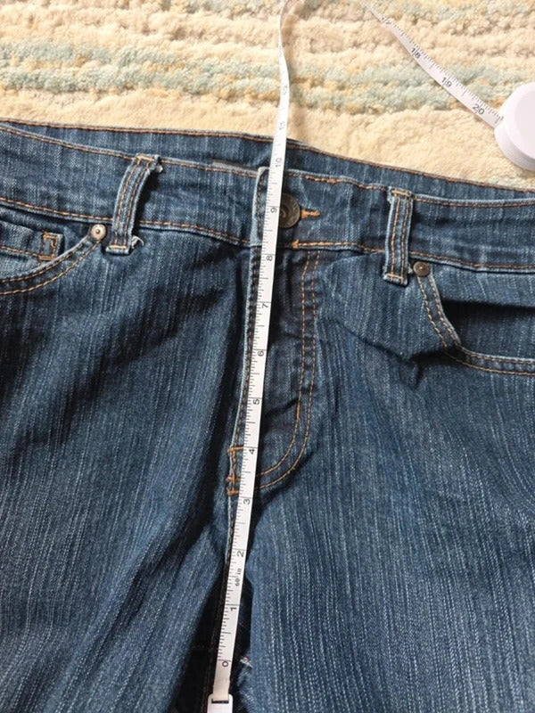 Nine West Vintage Y2K Mid Rise Wide Leg Bootcut Jeans UK Size 10
