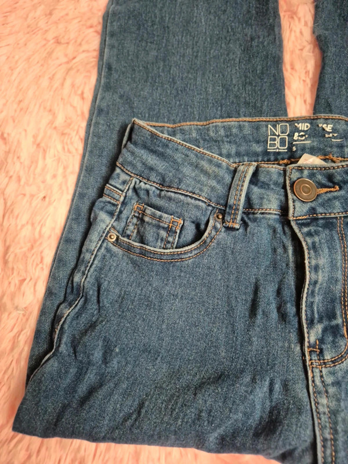 Vintage Y2K NoBo Stretch Bootcut Jeans UK 4