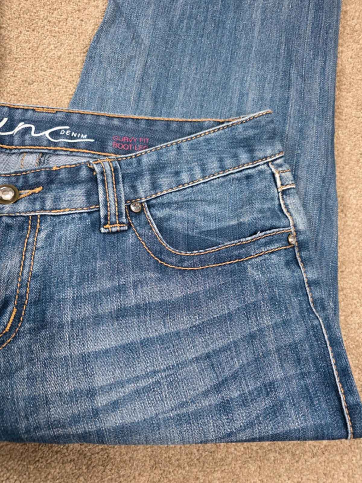 Vintage Y2K INC Denim Curvy Fit Bootcut Jeans UK Size 12