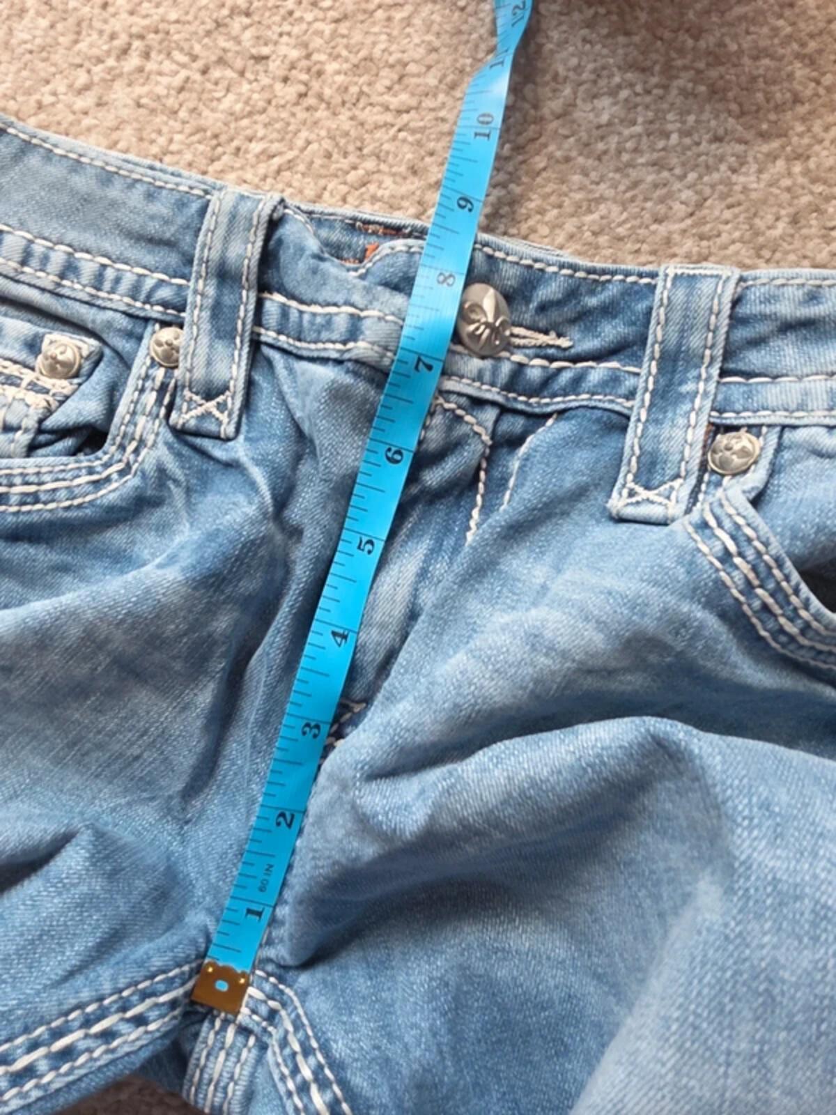 Vintage Y2K Rock Revival Low Rise Bootcut Jeans UK Size 10/12 Tall