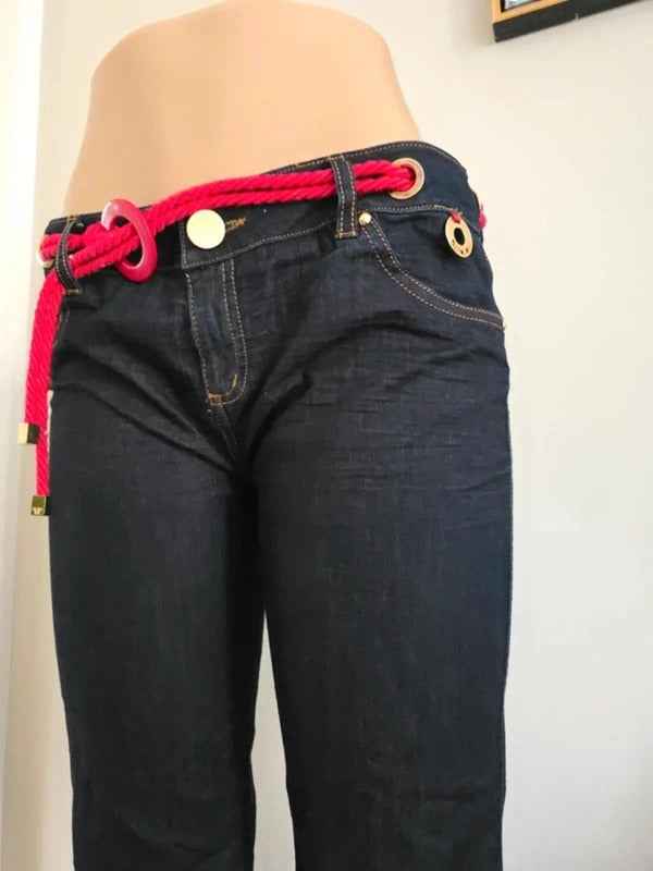 Studio F Mid Rise Slim Vintage Y2K Jeans UK Size 12/14