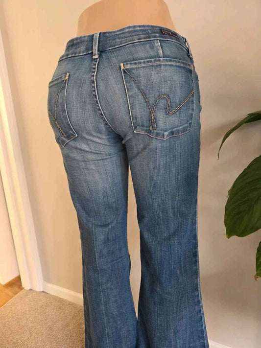 Vintage Y2K Citizens of Humanity Low Rise Flare Jeans UK Size 12/14 Tall