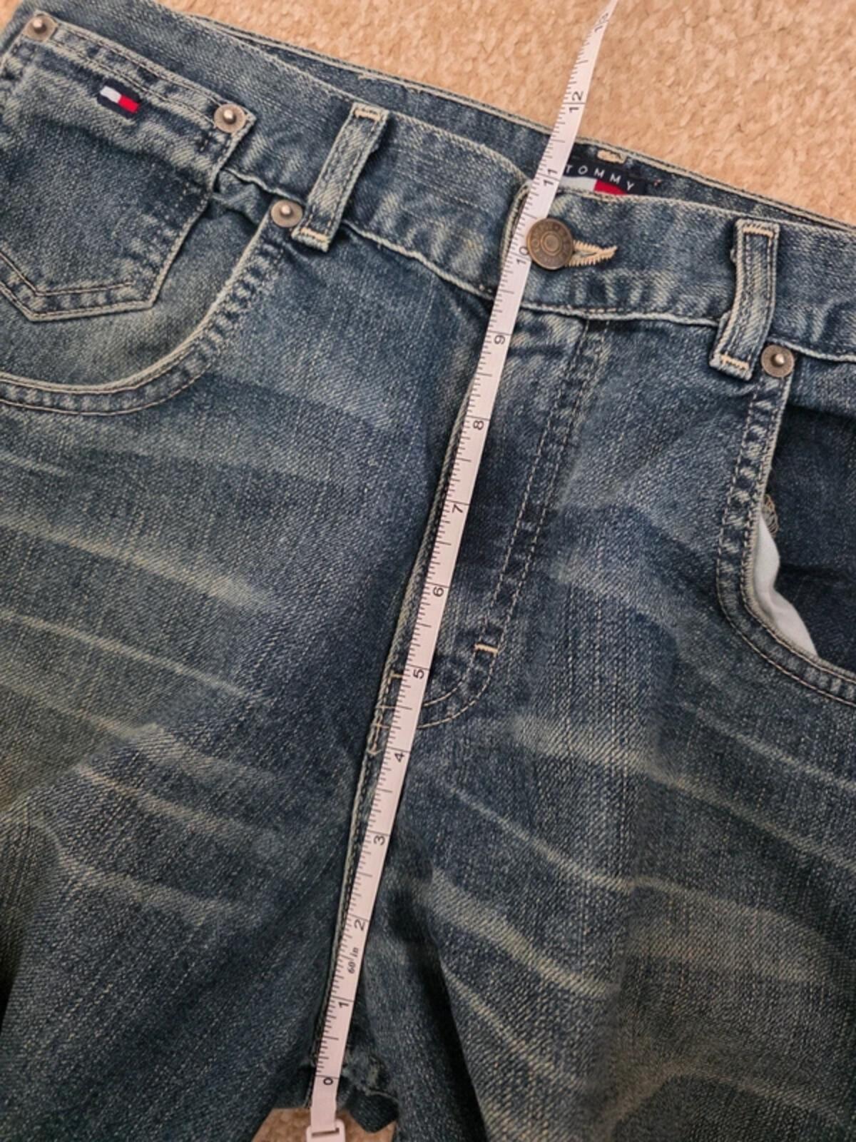 Vintage Y2K Tommy Hilfiger High Rise Wide Leg Jeans UK Size 10 Petite