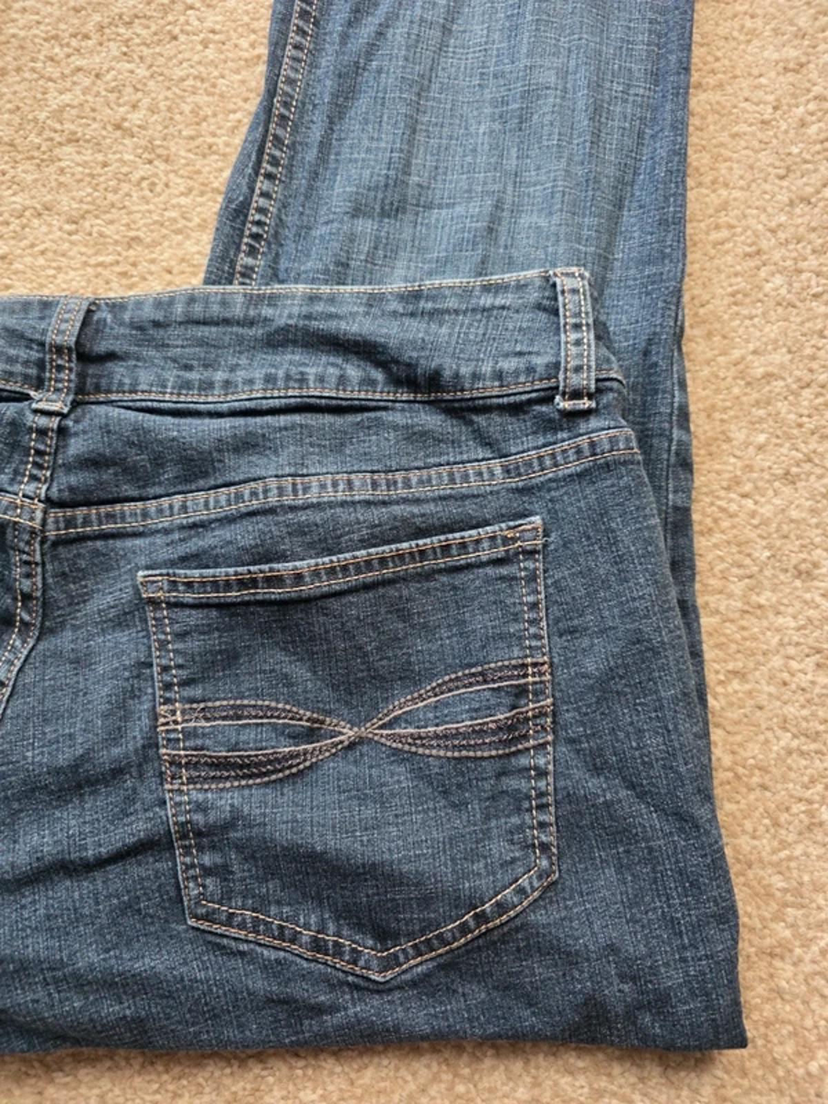 Vintage Y2K Riders by Lee Mid Rise Straight Leg Jeans UK Size 16 Petite