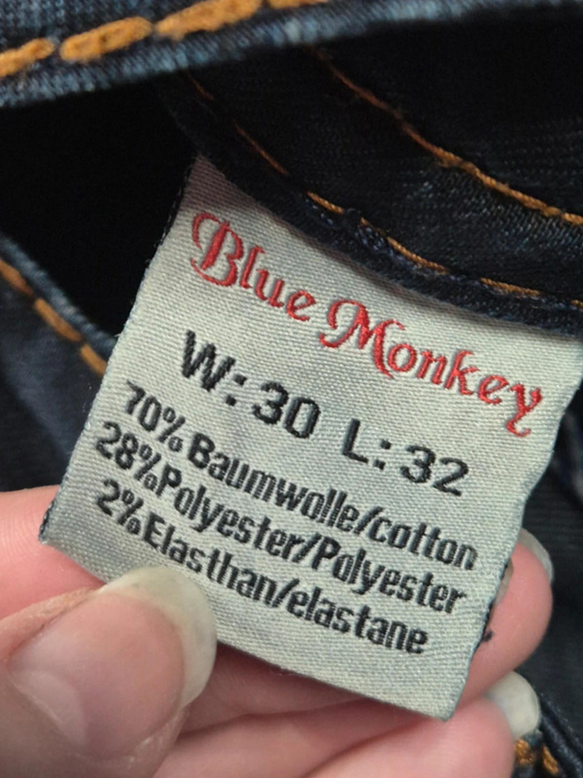 Vintage Y2K Blue Monkey BM Denim Mid Rise Straight Leg Jeans UK size 10