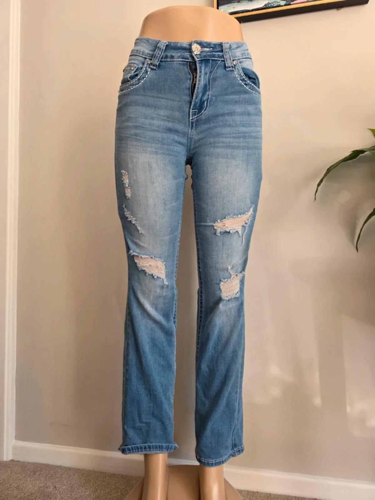 Vintage Y2K Y Jeans Mid Rise Bootcut Jeans UK Size 4-6
