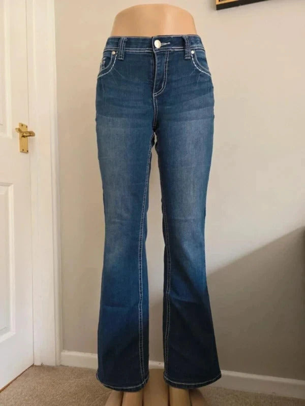 Love Indigo Mid Rise Bootcut Vintage Y2K Jeans UK Size 12