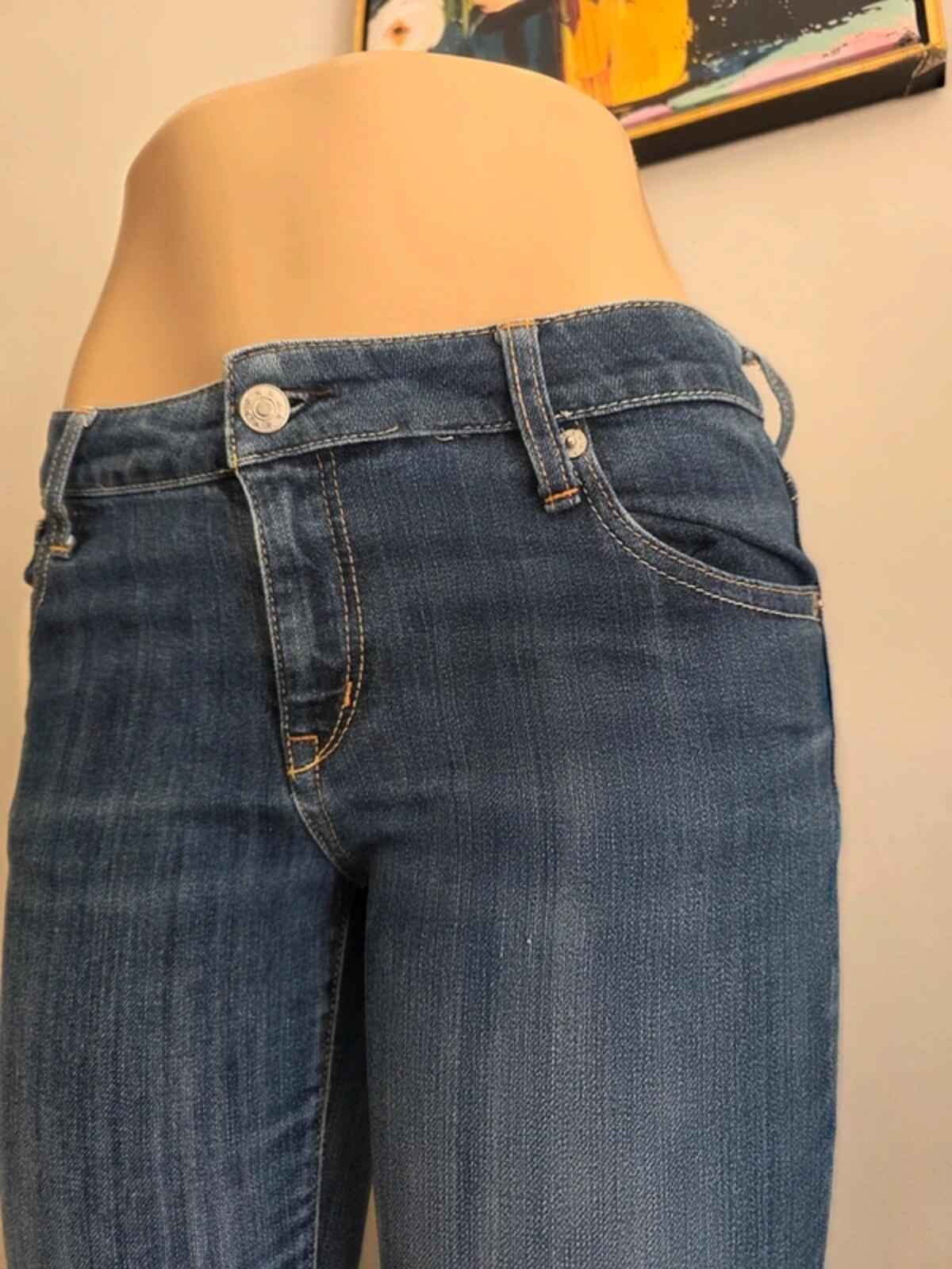 Vintage Y2K G.U. Mid Rise Cropped Jeans UK Size 8 tall
