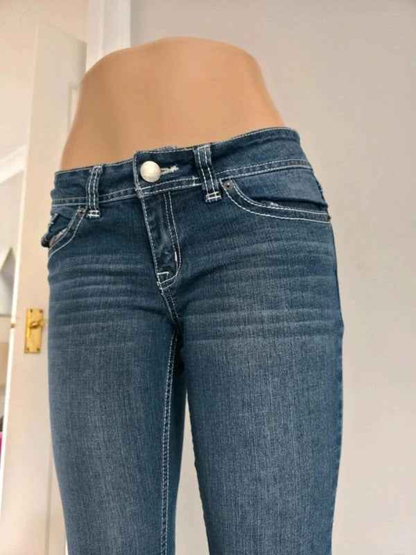 No Boundaries Low Rise Flared Vintage Y2K Jeans UK Size 8