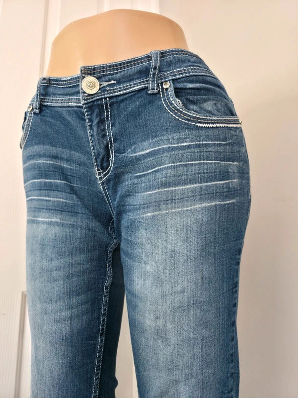 Ariya Low to Mid Rise Bootcut Vintage Y2K Jeans UK Size 12