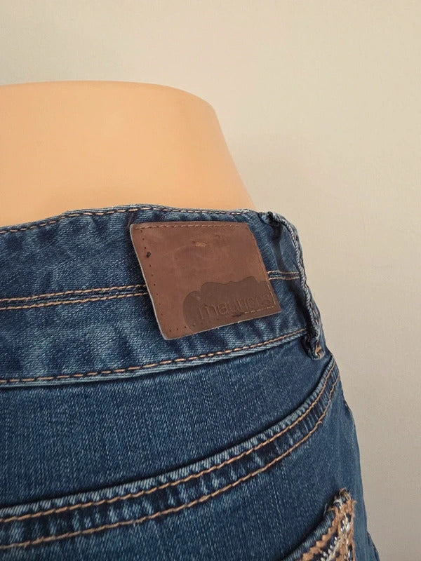 Maurices Low Rise Bootcut Vintage Y2K Jeans UK Size 8/10 Tall