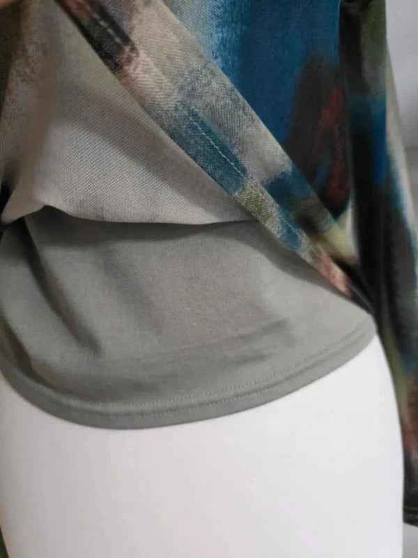 Janina Abstract Mesh Layered Top UK Size 6