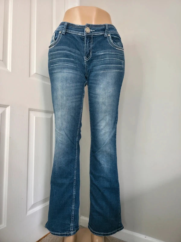 Ariya Low to Mid Rise Bootcut Vintage Y2K Jeans UK Size 12