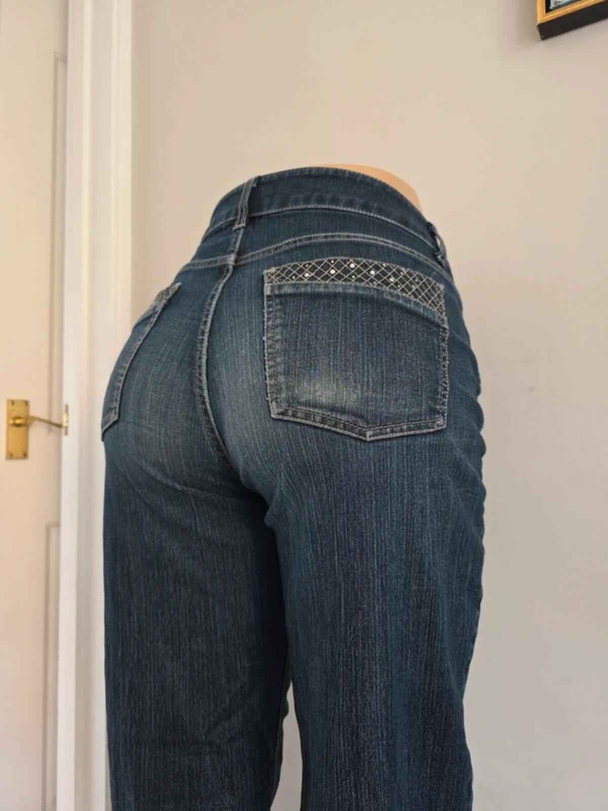 Lee Mid Rise Bootcut Vintage Y2K Jeans UK Size 12 Tall