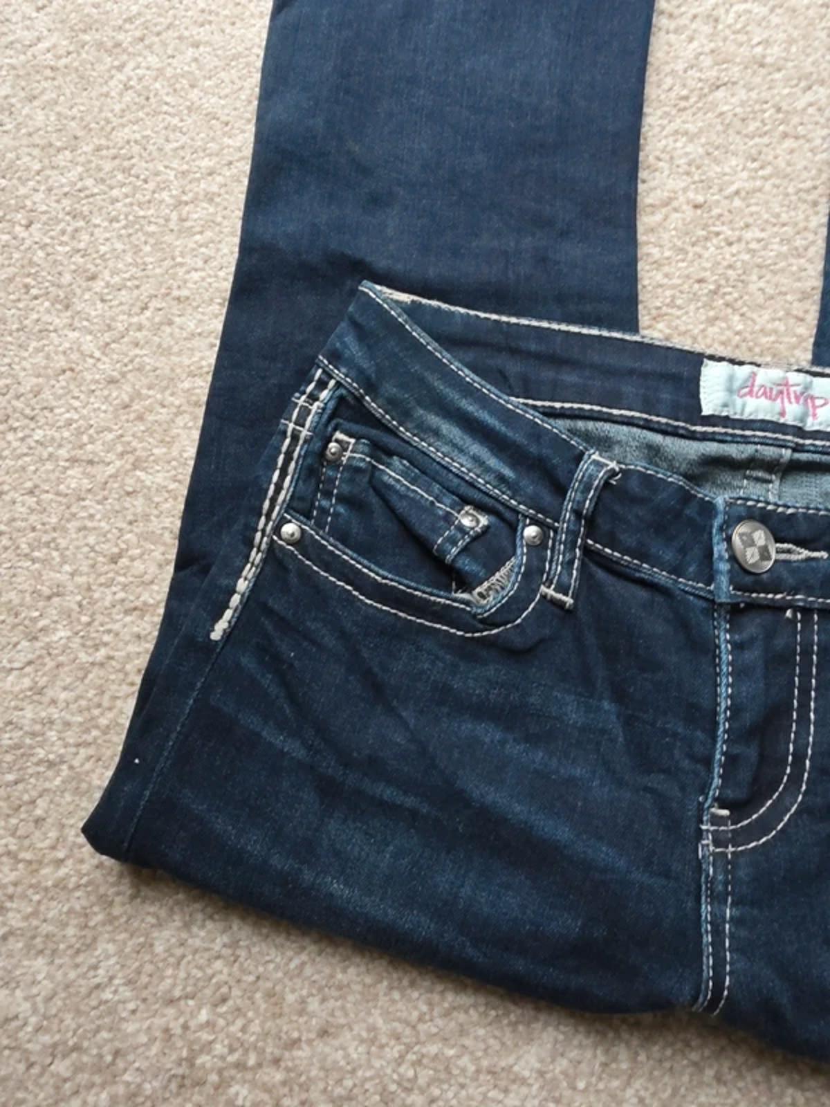 Vintage Y2K Daytrip Ultra Low Rise Bootcut Jeans UK Size 8 Petite