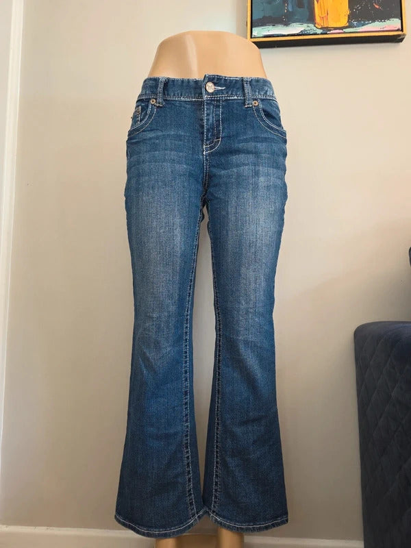 Maurices Mid Rise Bootcut Vintage Y2K Jeans UK Size 8/10 Petite
