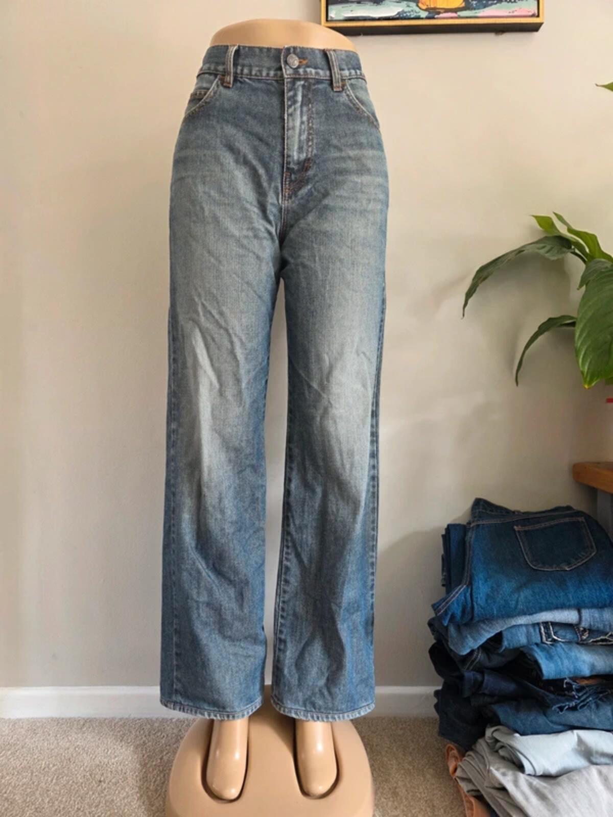 Vintage Y2K Calvin Klein High Rise Baggy Jeans UK Size 12/14