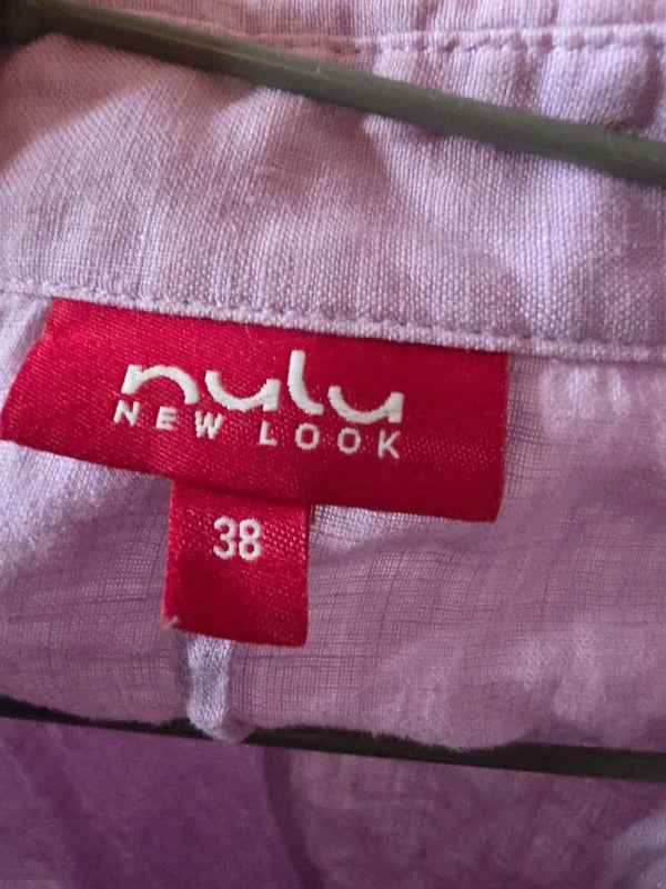 New Look Vintage Y2K Sleeveless Linen Blend Shirt UK Size 8