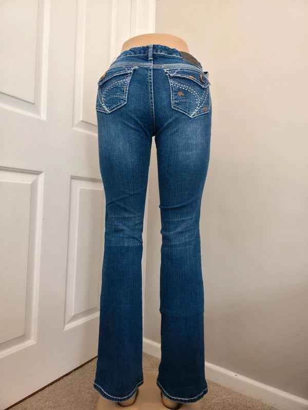 Ariya Low Rise Skinny Bootcut Vintage Y2K Jeans UK Size 8 Petite