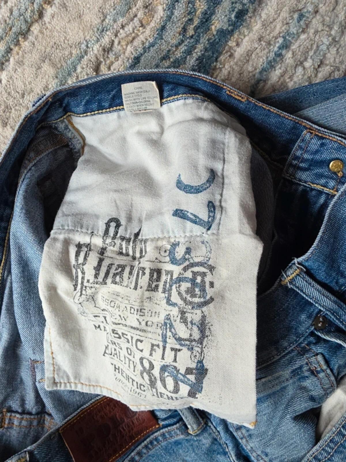 Polo Ralph Lauren High Rise Relaxed Straight Vintage Y2K Jeans UK Size 20/22