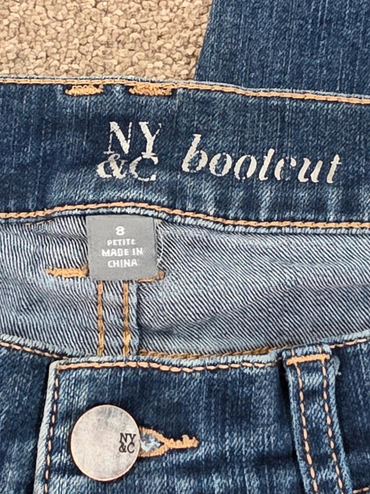Vintage Y2K NY & Co Mid Rise Bootcut Jeans UK Size 10–12 Petite