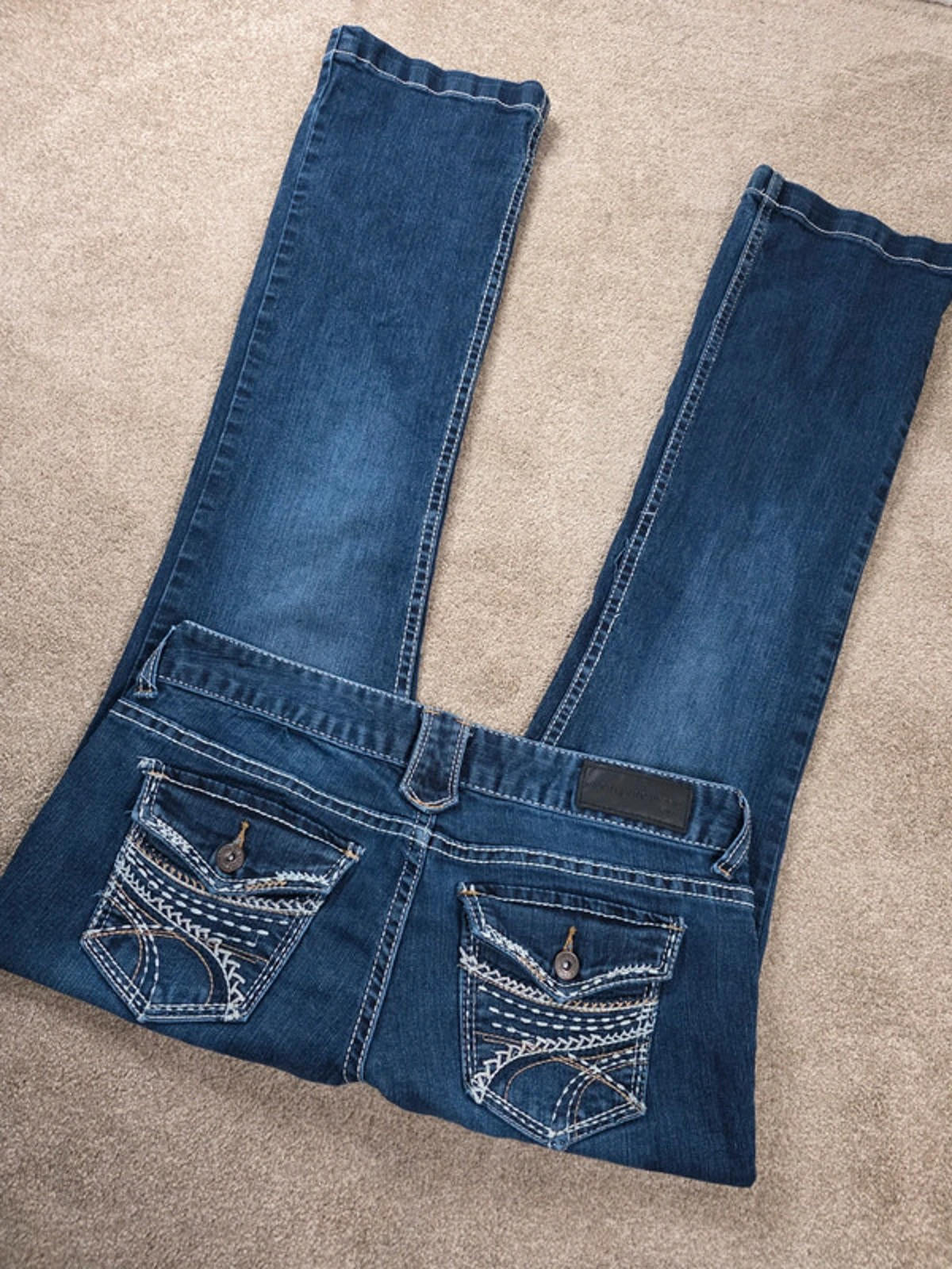 Vintage Y2K Twentyone Black Low Rise Bootcut Jeans UK Size 12