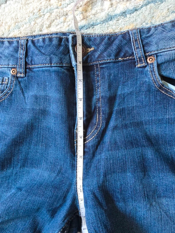 M by Maurices Petite Mid Rise Flared Vintage Y2K Jeans UK Size 8