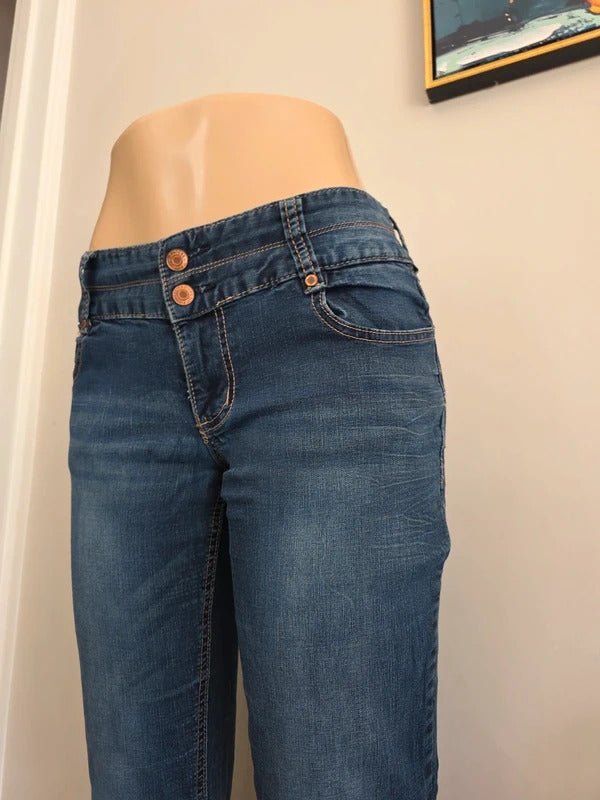 Maurices Low Rise Bootcut Vintage Y2K Jeans UK Size 8/10 Tall