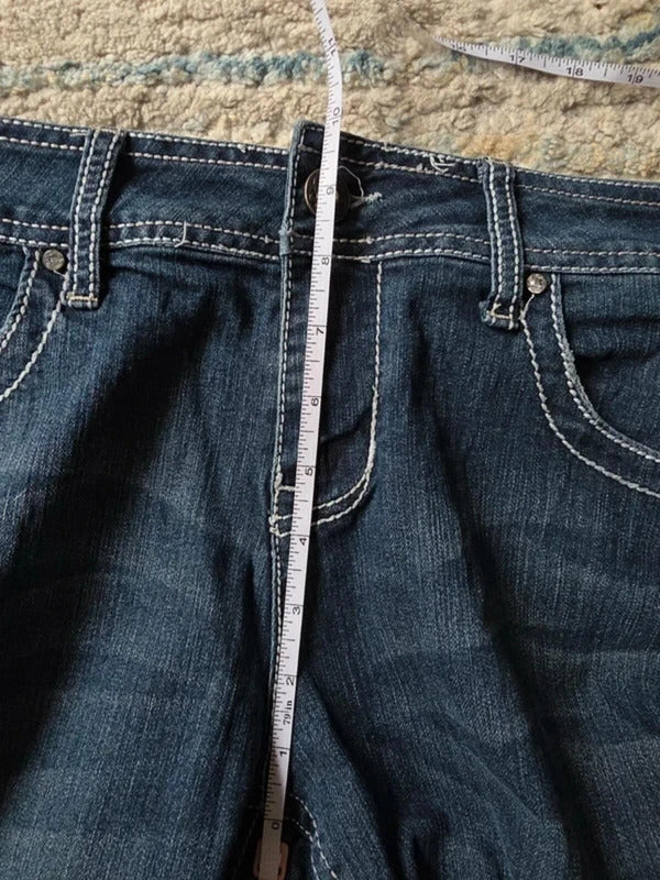 Natural Reflections Mid Rise Blingy Bootcut Vintage Y2K Jeans UK Size 12