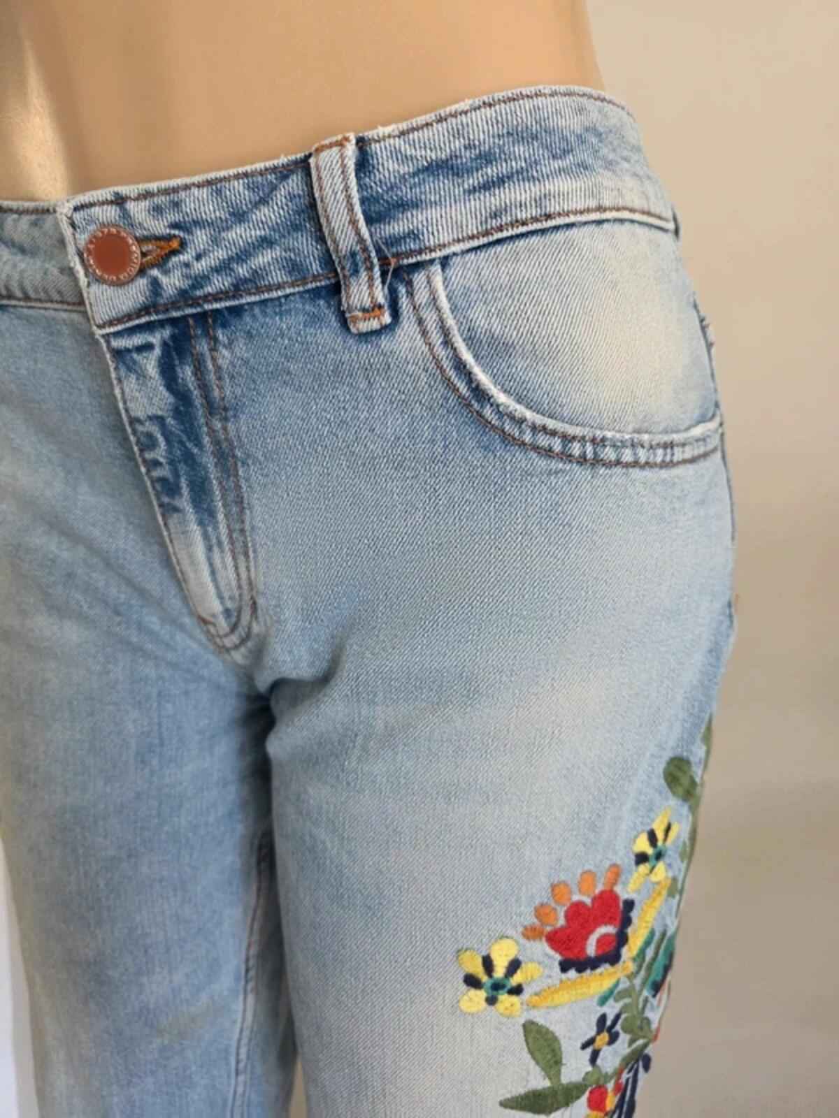 Vintage Y2K Zara Basic Straight Leg Jeans Mid/Low Rise UK Size 12 Petite
