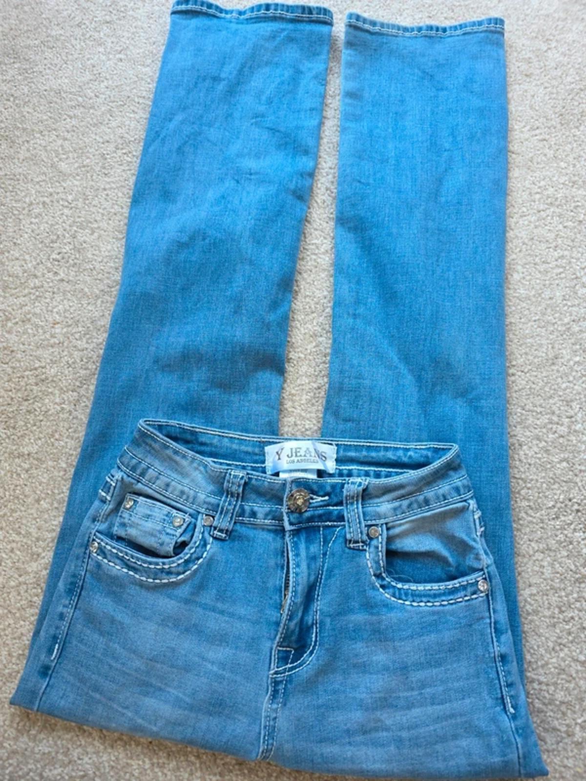 Vintage Y2K Y Jeans Los Angeles Low Rise Bootcut Jeans UK Size 4