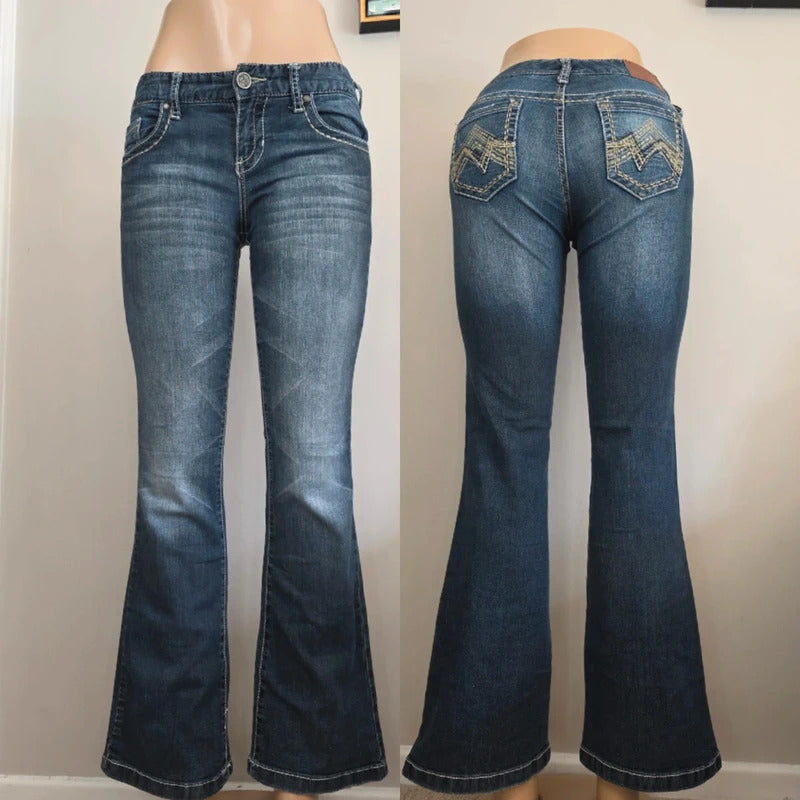 Maurices Low Rise Bootcut Vintage Y2K Jeans UK Size 6/8 Petite