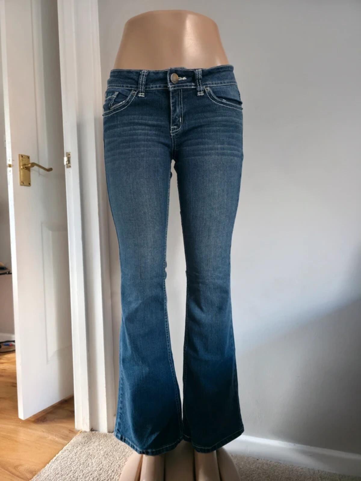 No Boundaries Low Rise Flared Vintage Y2K Jeans UK Size 8