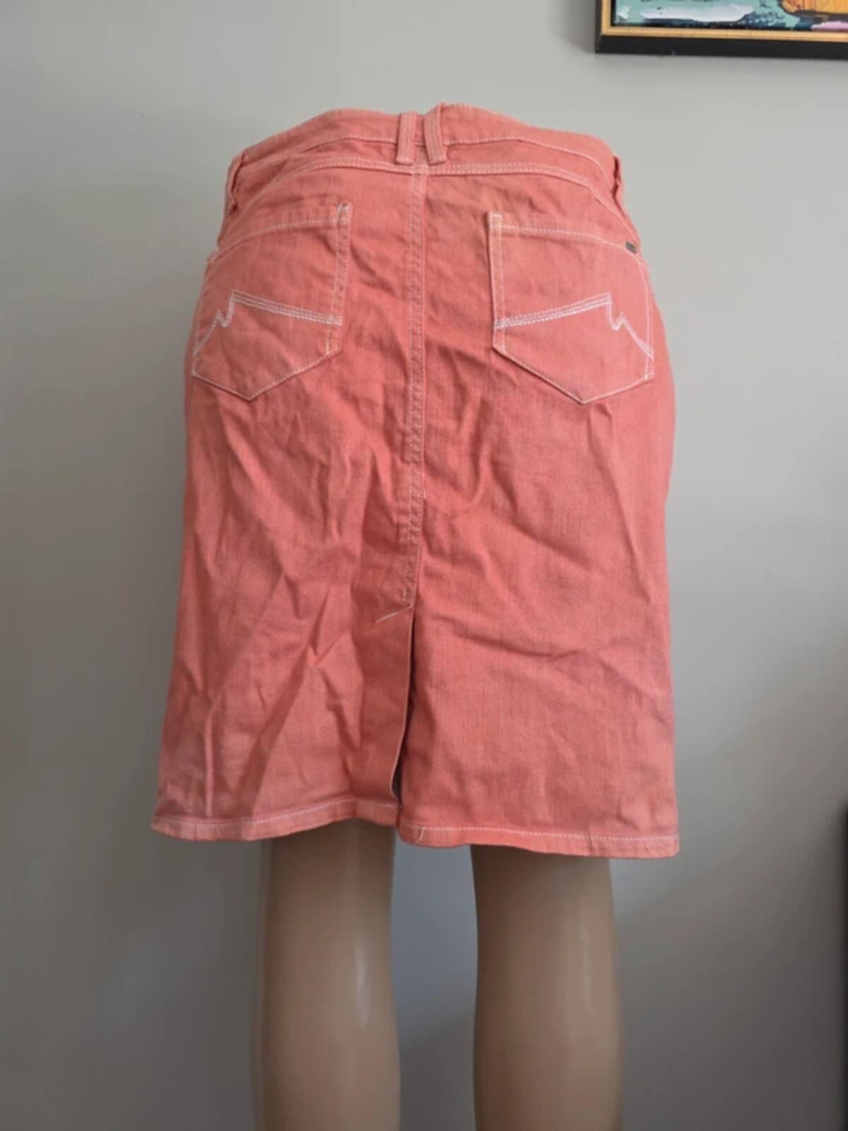 Vintage Y2K Max Jeans Pink Denim Mini Skirt UK Size 14