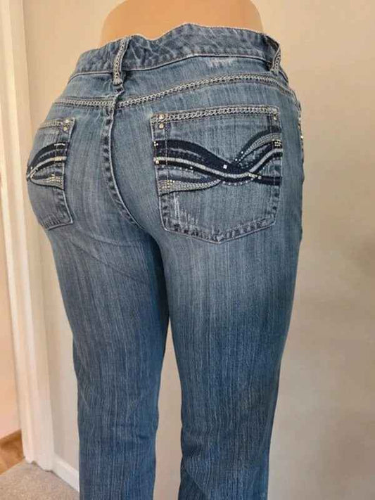 Vintage Y2K White House Black Market Low Rise Bootcut Jeans UK Size 8