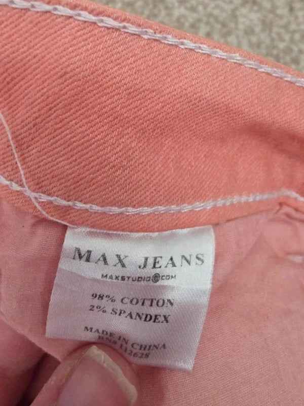 Vintage Y2K Max Jeans Pink Denim Mini Skirt UK Size 14