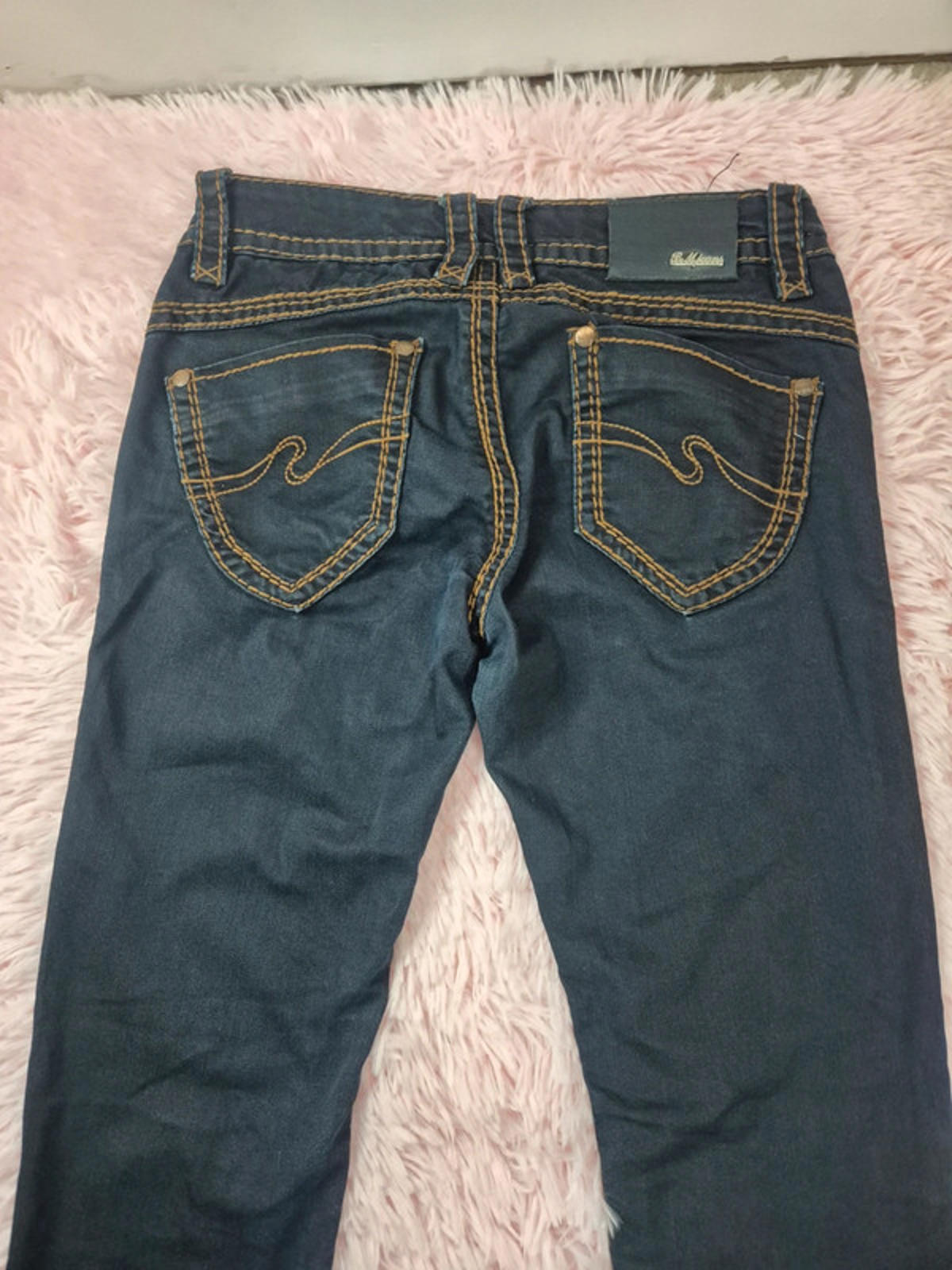 Vintage Y2K Blue Monkey BM Denim Mid Rise Straight Leg Jeans UK size 10