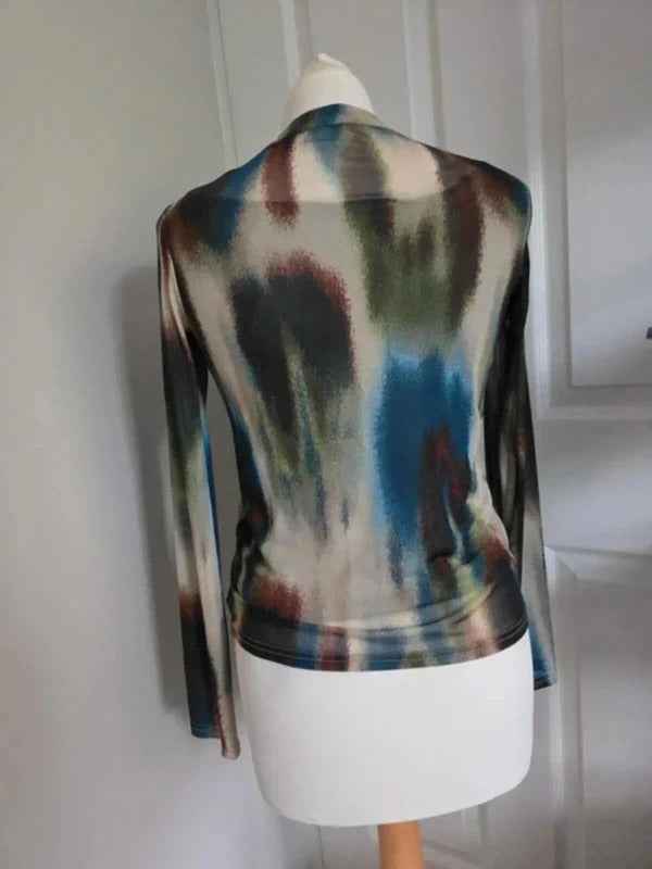 Janina Abstract Mesh Layered Top UK Size 6