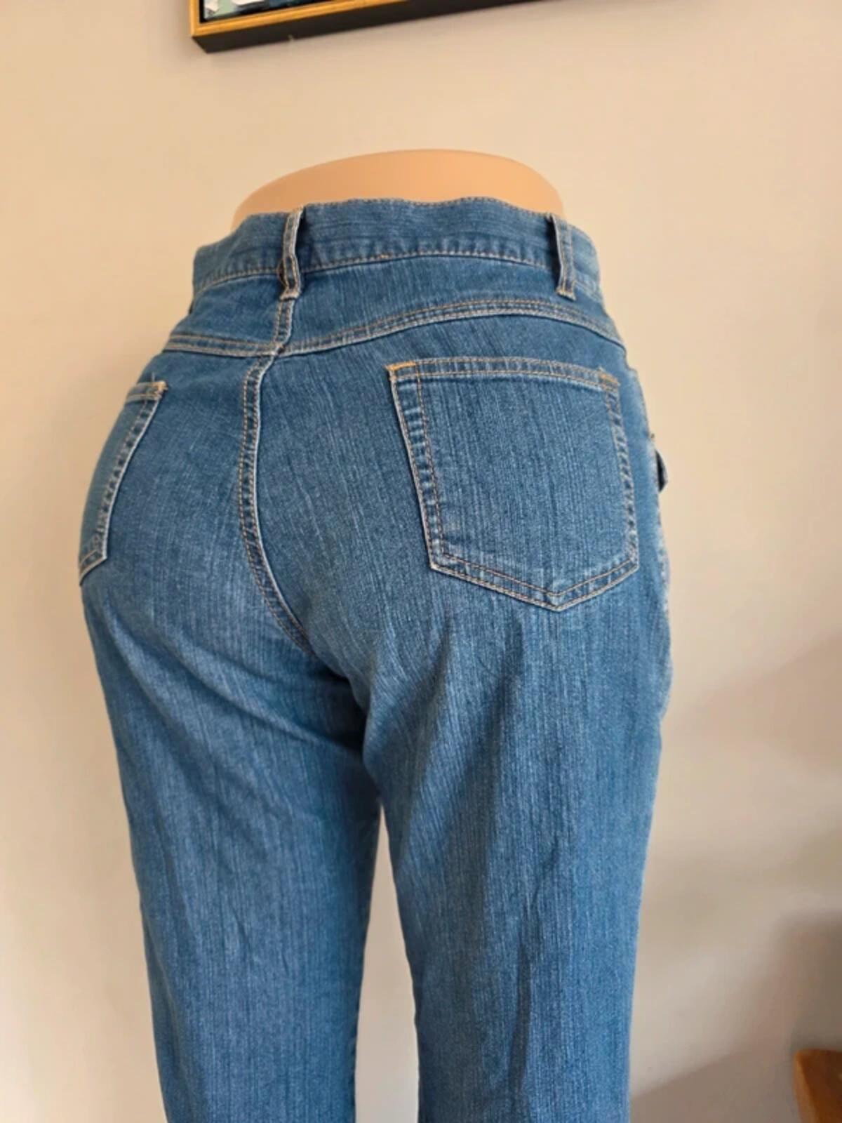 Vintage Y2K Mid Rise Flared Jeans UK Size 8 Petite