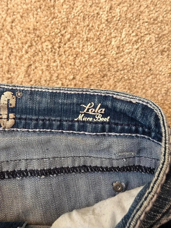 Vintage Y2K Hydraulic Low Rise Micro Bootcut Jeans UK Size 8 tall